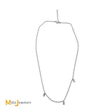 14K White Gold 0.77ctw Baguette Diamond Necklace