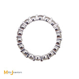 14K White Gold 1.02ctw Diamond Eternity Band Ring Size 4