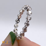 14K White Gold 1.02ct Diamond Eternity Band Ring Size 4