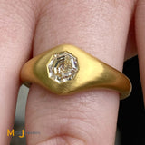 gypsy dome ring 21k yellow gold