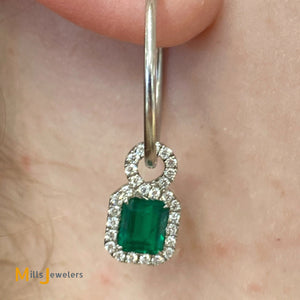 GIA certified Colombian emerald earrings 2ctw