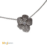 diamond flower pendant chain necklace