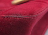 Gucci Marmont Red Velvet Shoulder Bag