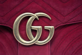 Gucci Marmont Red Velvet Shoulder Bag