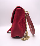 Gucci Marmont Red Velvet Shoulder Bag