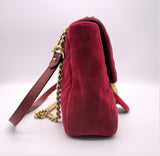 Gucci Marmont Red Velvet Shoulder Bag