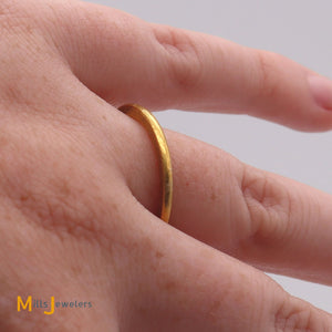 Henrich & Denzel 24K Yellow Gold Thin Band Size 7.5