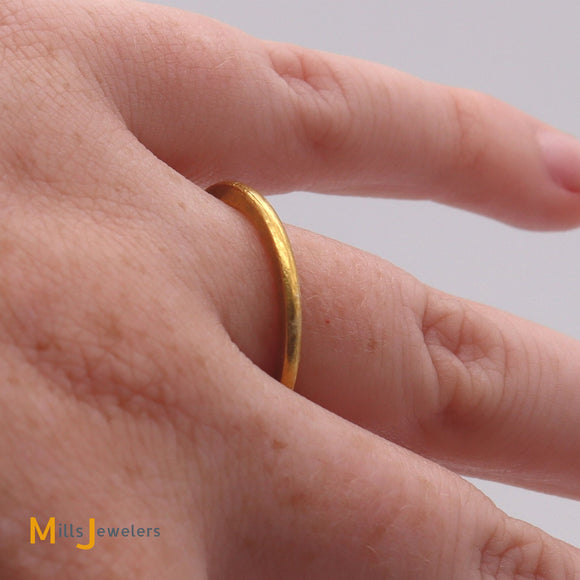 Henrich & Denzel 24K Yellow Gold Thin Band Size 7.5