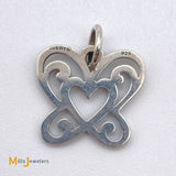 james avery open butterfly heart charm