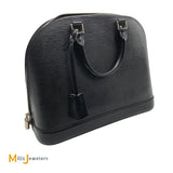 Louis Vuitton Alma MM Black Epi Leather Satchel Handbag