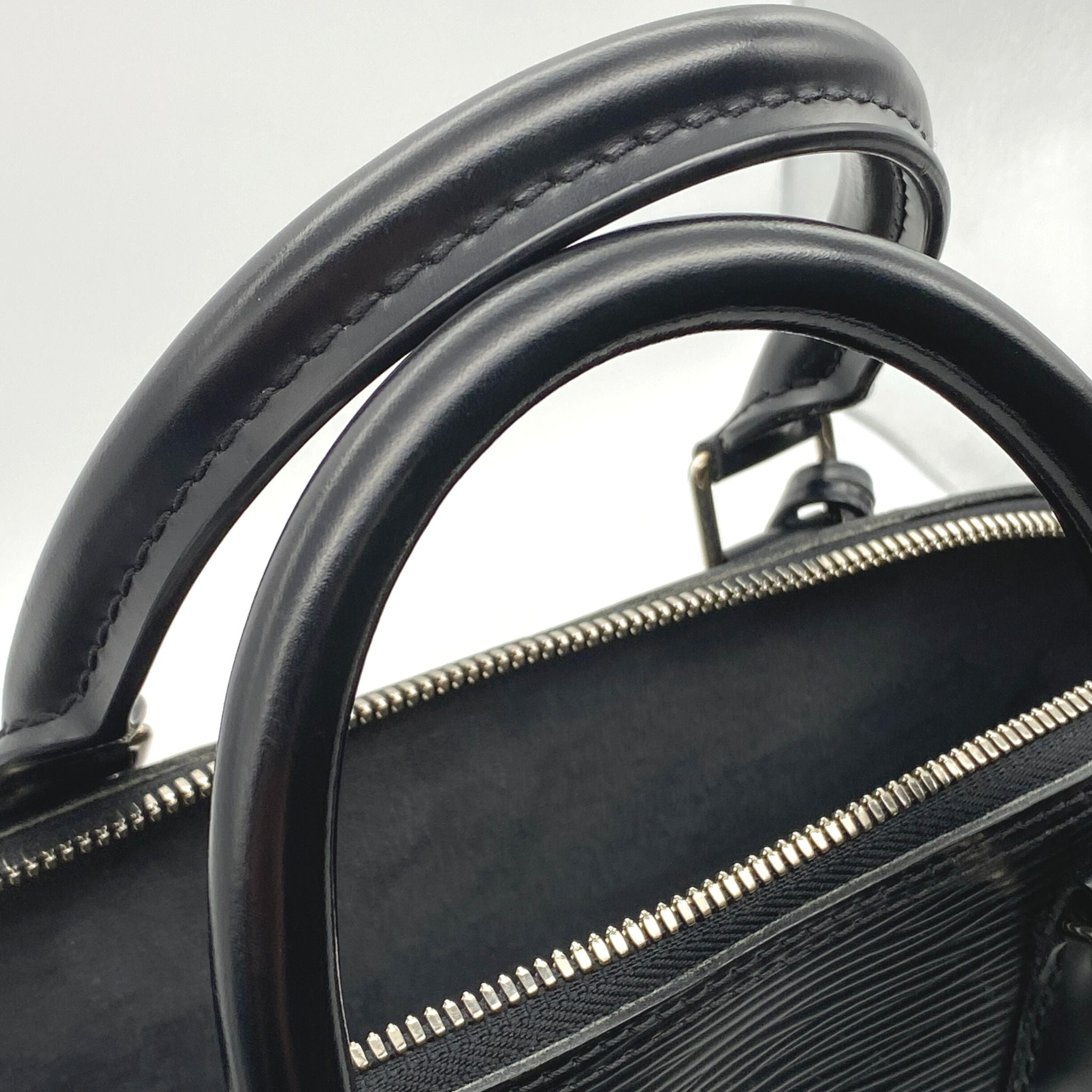 vuitton black leather handbag