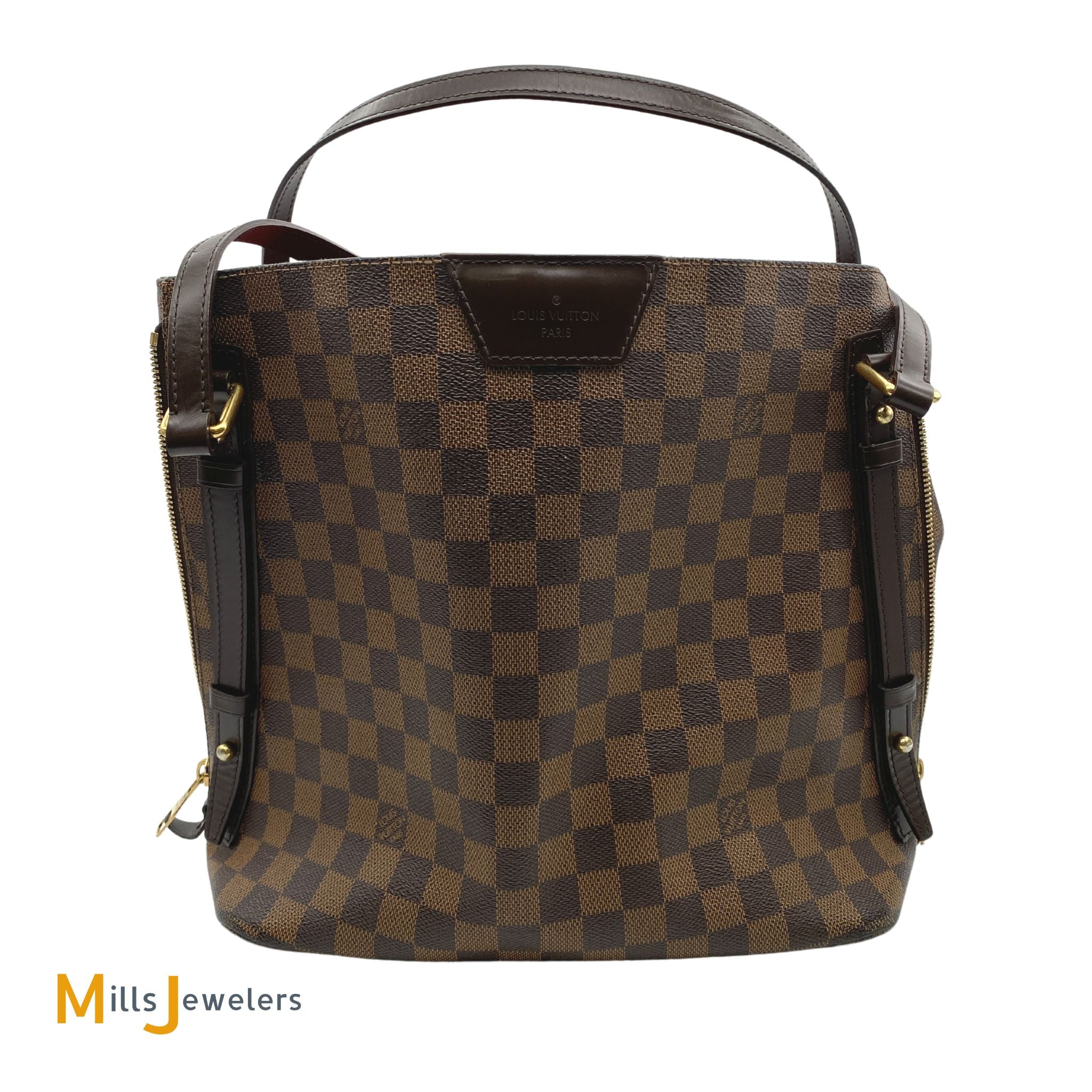 LOUIS VUITTON Damier Ebene Cabas Rivington Shoulder Bag