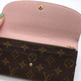 louis vuitton emilie rose ballerine wallet interior