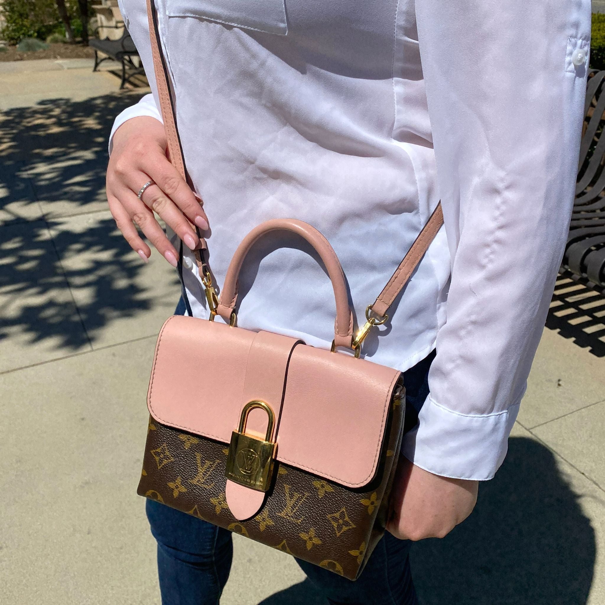 Louis Vuitton Locky BB Rose Poudre Monogram Shoulder Bag