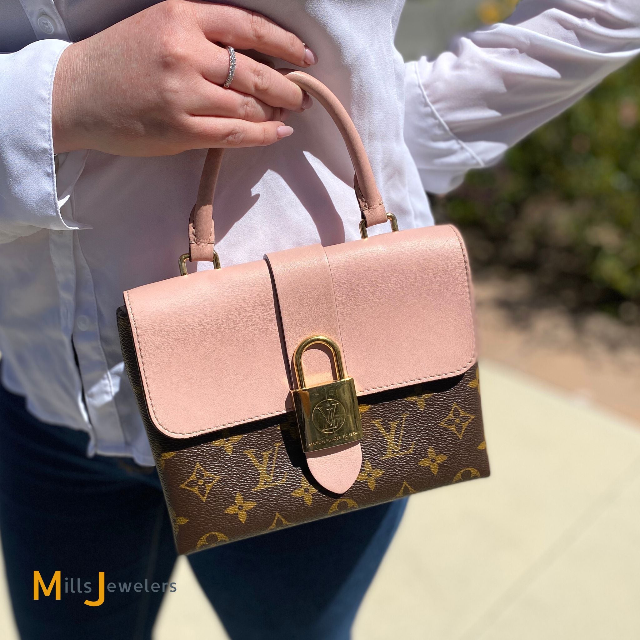 Louis Vuitton Locky BB Rose Poudre Monogram Shoulder Bag