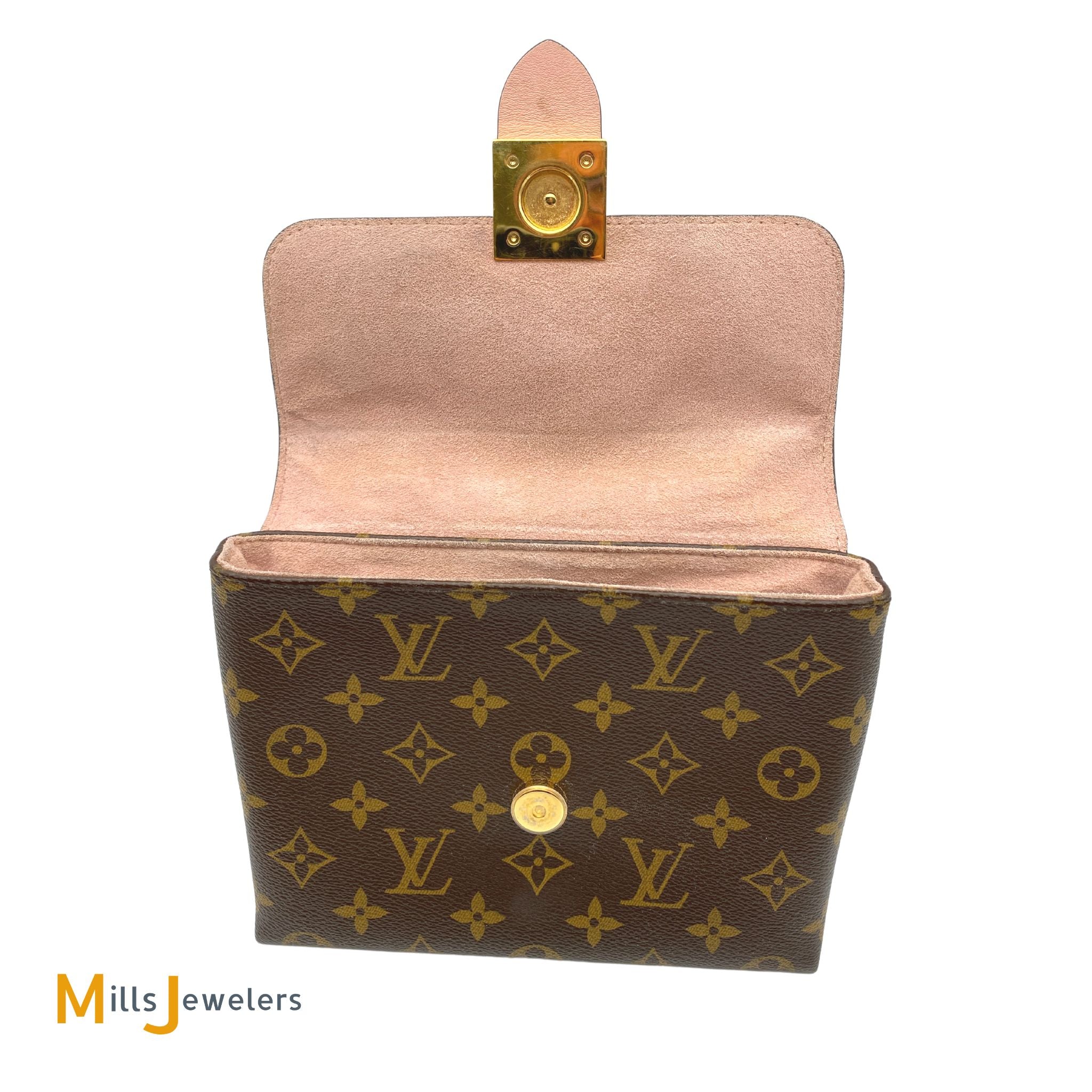 LOUIS VUITTON Locky BB Monogram Canvas Crossbody Bag Rose Poudre