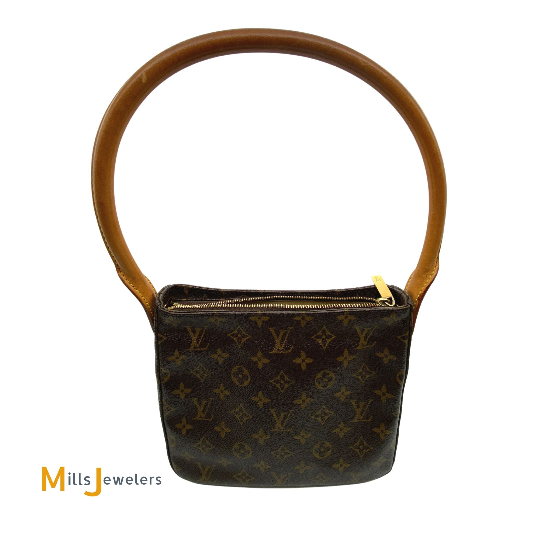 Louis Vuitton Looping Brown Canvas Shoulder Bag (Pre-Owned)