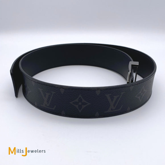 Louis Vuitton Reversible Initiales Monogram Eclipse Belt 80 32