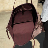 Louis Vuitton Neverfull MM Sepia Bordeaux Mini Lin Idylle Tote Bag