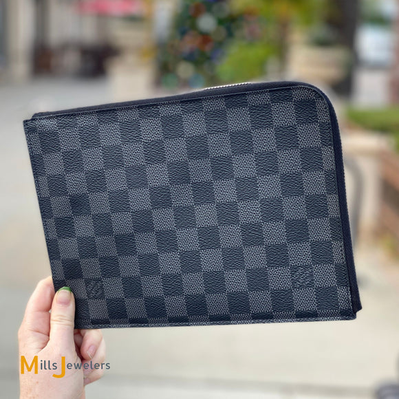 Louis Vuitton Medium Pochette Damier Graphite 2015