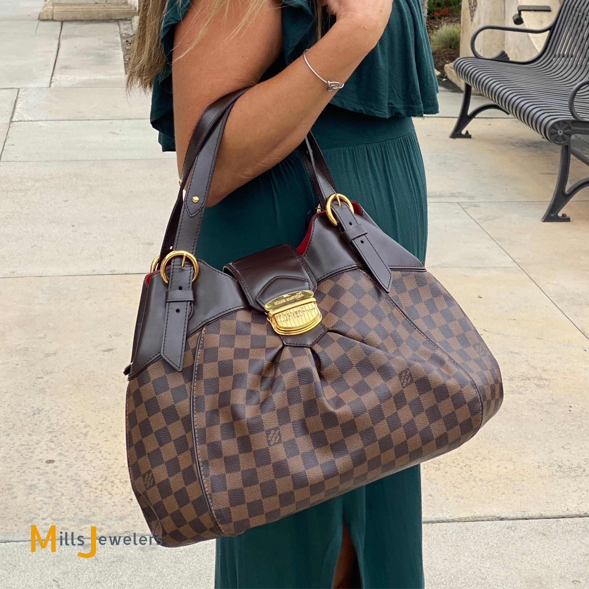 Louis Vuitton Damier Canvas Sistina GM Bag - Yoogi's Closet