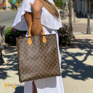 Louis Vuitton Vintage Sac Plat Monogram Canvas Tote Bag