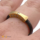 Namu Cho Damascus 18K 22K 0.16ctw Diamond Long Top Ring Size 6.25