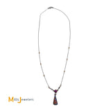 pendant necklace opal pink sapphire diamond