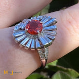 diamond ring ballerina style size 7.25
