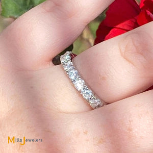platinum eternity band 2ctw diamonds, size 5.75