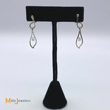 Platinum 0.42ctw Pear-Shaped Briolette Diamond Dangle Earrings
