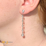 diamond dangle earrings 3.5ctw