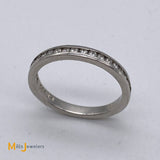 Vintage 0.29ctw Diamond Platinum Wedding Band Ring Size 5.25