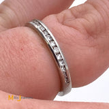 Vintage 0.29ctw Diamond Platinum Wedding Band Ring Size 5.25