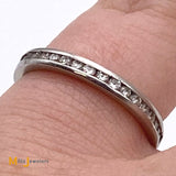 platinum diamond wedding band size 5.25