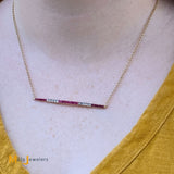 18K Yellow Gold Ruby Diamond Pendant on 14K Yellow Gold Chain Necklace