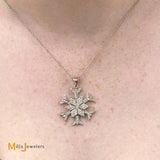 snowflake pendant diamond necklace
