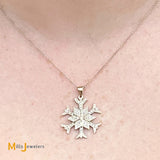 snowflake diamond pendant