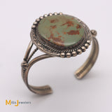 Sterling Silver Green Turquoise Cuff Bracelet