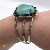 Sterling Silver Navajo Turquoise Cuff Bracelet