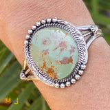 Sterling Silver Green Turquoise Cuff Bracelet