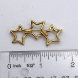 Vintage Tiffany & Co 18K Yellow Gold 3-Star Brooch Pin