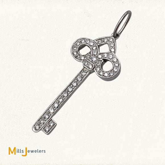 tiffany and co. diamond key pendant