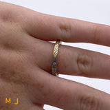 Two-Tone 18K Yellow Gold and Platinum Diamond 0.12ctw Ring Size 8.25