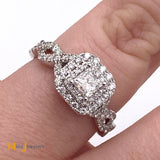 VERA WANG 14K White Gold 1ctw Diamond LOVE Engagement Ring Size 6.5
