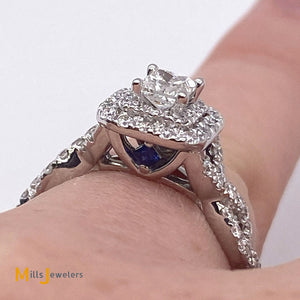 VERA WANG 14K White Gold 1ctw Diamond LOVE Engagement Ring Size 6.5
