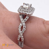 VERA WANG 14K White Gold 1ctw Diamond LOVE Engagement Ring Size 6.5