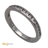 Vintage 0.29ctw Diamond Platinum Wedding Band Ring Size 5.25